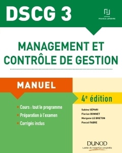 Couverture de l’ouvrage DSCG 3 - Management et contrôle de gestion