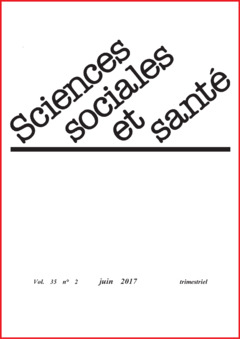 Couverture de l’ouvrage Revue sciences sociales et santé - Volume 35 n°2 - Juin 2017