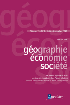 Cover of the book Le foncier agricole au Sud : tensions et régulations dans l'accès à la terre (Géographie, économie, société Volume 19 N°3 - Juillet-Septembre 2017)