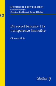 Couverture de l’ouvrage DU SECRET BANCAIRE A LA TRANSPARENCE FINANCIERE
