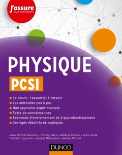 Couverture de l’ouvrage Physique PCSI