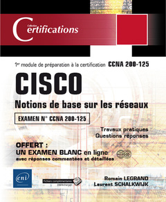 Couverture de l’ouvrage CISCO - Notions de base sur les réseaux - 1er module de préparation à la certification CCNA 200-125
