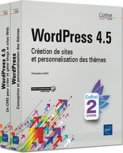 Cover of the book WordPress 4.5 - Coffret de 2 livres : Création de sites et personnalisation des thèmes