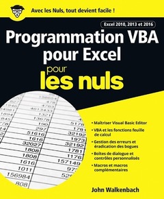 Cover of the book Programmation VBA pour Excel 2010 et 2013 pour les Nuls