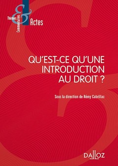 Cover of the book Qu'est-ce qu'une introduction au droit ?