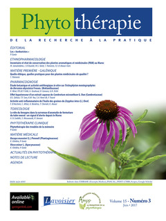 Cover of the book Phytothérapie. Vol. 15 N° 3 - Juin 2017