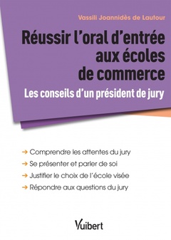 Cover of the book Réussir l'oral d'entrée aux écoles de commerce