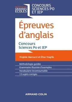 Couverture de l’ouvrage Epreuves d'anglais - Concours Sciences Po et IEP - 2e éd.