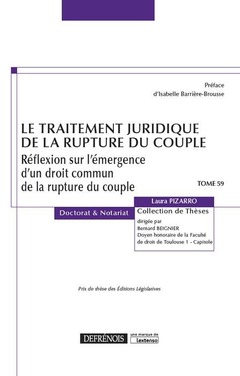 Couverture de l’ouvrage LE TRAITEMENT JURIDIQUE DE LA RUPTURE DU COUPLE