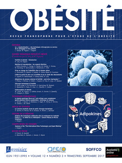 Couverture de l’ouvrage Obésité. Vol. 12 N° 3 - Septembre 2017