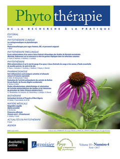 Cover of the book Phytothérapie. Vol. 15 N° 4 - Août 2017