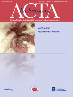 Couverture de l’ouvrage Acta Endoscopica Vol. 47 N° 5 - Novembre  2017
