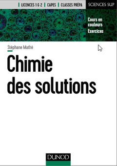 Couverture de l’ouvrage Chimie des solutions