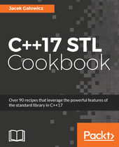 Cover of the book C++17 STL Cookbook  (print copy + ebook)