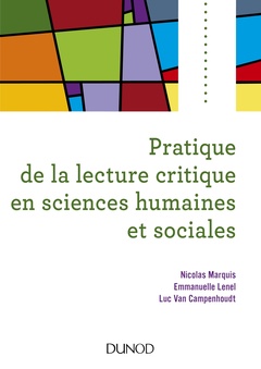 Couverture de l’ouvrage Pratique de la lecture critique en sciences humaines et sociales