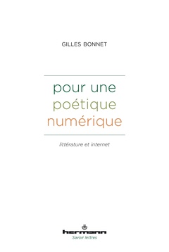 Cover of the book Pour une poétique numérique