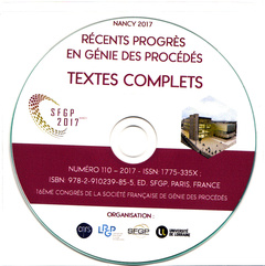 Cover of the book 16ème Congrès de la Société Française de Génie des Procédés (Le Génie des Procédés au Service de l'Homme) 