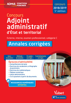Cover of the book Concours Adjoint administratif - Catégorie C - Annales corrigées