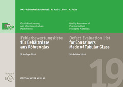 Couverture de l’ouvrage Defect Evaluation List for Containers made of Tubular Glass - Fehlerbewertungsliste für Behältnisse aus Röhrenglas