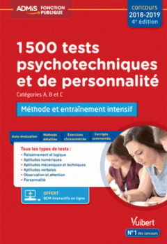 Cover of the book 1500 tests psychotechniques et de personnalité - Méthode et entraînement intensif