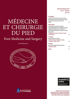 Couverture de l’ouvrage Médecine et chirurgie du pied Vol. 33 N° 4 - Décembre 2017