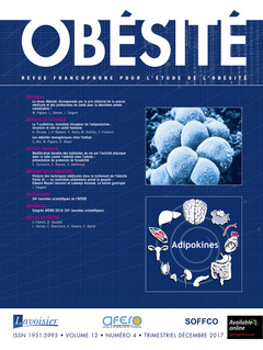 Couverture de l'ouvrage Obésité. Vol. 12 N° 4 - décembre 2017