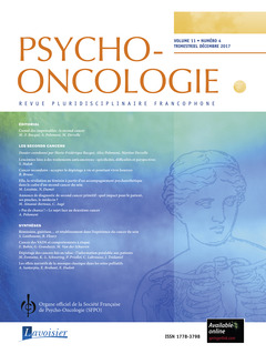 Couverture de l’ouvrage Psycho-Oncologie Vol. 11 N° 4 - Décembre 2017