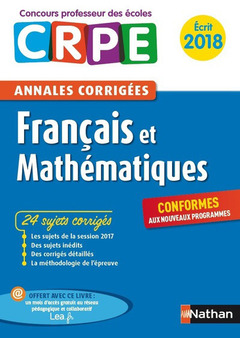 Couverture de l’ouvrage Français + Maths admissibilité 2018