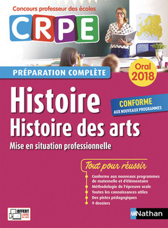 Couverture de l’ouvrage Histoire. Histoire des arts - CRPE 2018
