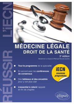 Couverture de l’ouvrage Médecine légale, droit de la santé - 3e édition