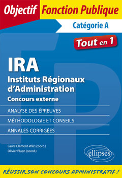 Couverture de l’ouvrage IRA Instituts Régionaux d’Administration Concours externe.
