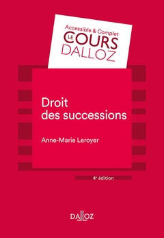 Couverture de l’ouvrage Droit des successions. 4e éd.