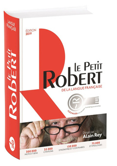 Couverture de l’ouvrage Dictionnaire Le Petit Robert de la langue française 2019 et sa clé d'accès au dictionnaire numérique