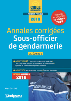 Cover of the book Annales corrigées Sous-officier de gendarmerie