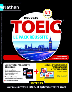 Couverture de l’ouvrage Pack réussite Nouveau TOEIC® (conforme au test Toeic® en vigueur à partir de juin 2018)