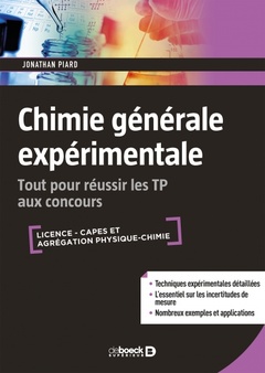 Cover of the book Chimie générale expérimentale
