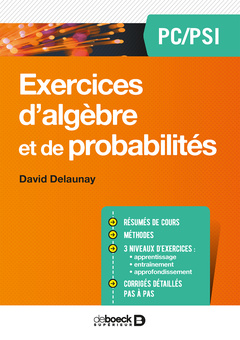 Couverture de l’ouvrage Exercices d'algèbre et de probabilités PC/PSI