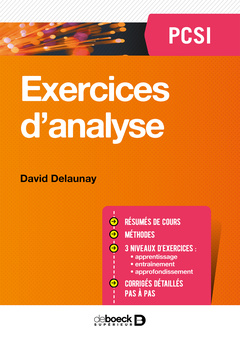 Cover of the book Exercices d'analyse PCSI