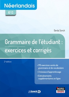 Couverture de l’ouvrage Néerlandais - Grammaire de l'étudiant: exercices et corrigés
