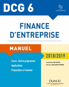 Couverture de l’ouvrage DCG 6 - Finance d'entreprise 2018/2019