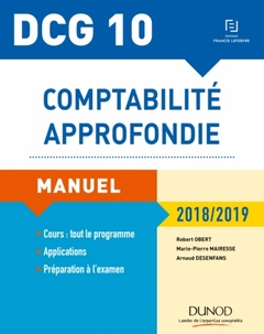 Couverture de l’ouvrage DCG 10 - Comptabilité approfondie 2018/2019