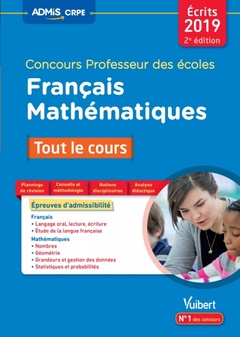 Couverture de l’ouvrage Concours Professeur des écoles (CRPE) - Tout le cours - Français et Mathématiques