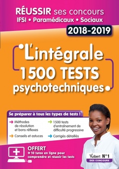 Cover of the book L'intégrale 1500 Tests psychotechniques - Concours IFSI, paramédicaux et sociaux