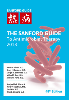 Couverture de l’ouvrage The Sanford Guide to Antimicrobial Therapy 2018 