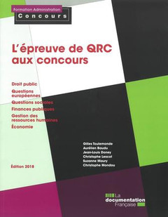Cover of the book L'épreuve de GRC aux concours