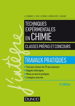 Cover of the book Techniques expérimentales en chimie - Classes prépas et concours 3e éd. - Travaux pratiques