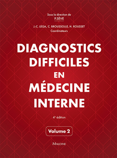 Couverture de l’ouvrage Diagnostics difficiles en médecine interne, vol. 2, 4e éd.