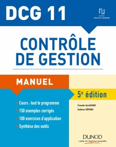 Couverture de l’ouvrage DCG 11 - Contrôle de gestion