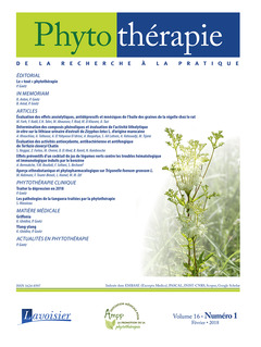 Cover of the book Phytothérapie. Vol. 16 N°1 - Février 2018