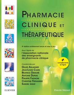 Couverture de l’ouvrage Pharmacie clinique et thérapeutique